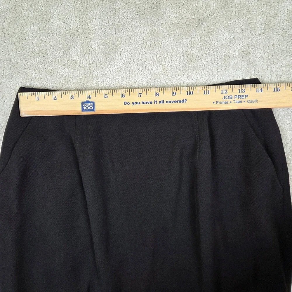 Black Wool Blend Pencil Skirt Size 10 Dana Buchman High Waist Pockets  24